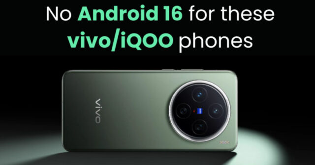 Dispositivos Vivo e iQOO que no se actualizarán a Android 16